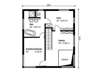 Fertighaus Homestory 314 von Lehner Haus, Cubushaus Grundriss 2