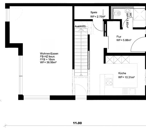 Fertighaus Homestory 343 von Lehner Haus, Satteldach-Klassiker Grundriss 1