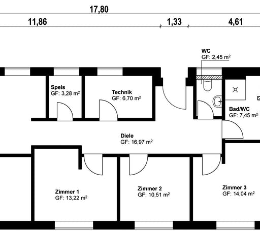 Fertighaus Homestory 381 von Lehner Haus, Bungalow Grundriss 1