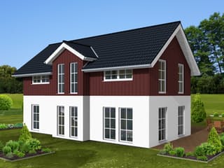 Fertighaus Family 178 von Zimmermann Haus Schlüsselfertig ab 328410€, Satteldach-Klassiker Außenansicht 4