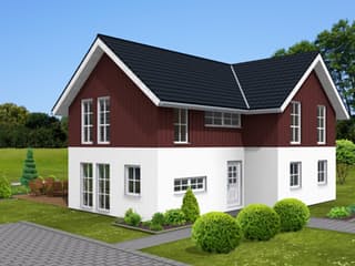 Fertighaus Family 178 von Zimmermann Haus Schlüsselfertig ab 328410€, Satteldach-Klassiker Außenansicht 5