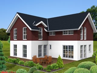 Fertighaus Family 178 von Zimmermann Haus Schlüsselfertig ab 328410€, Satteldach-Klassiker Außenansicht 2