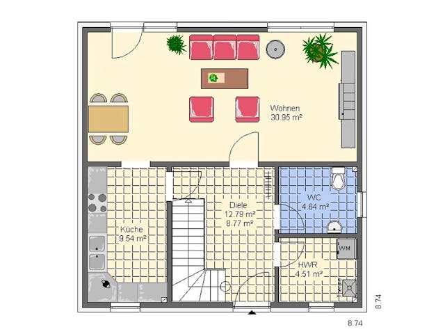 Massivhaus Marion II von HSE - Massivhaus Schlüsselfertig ab 232040€, Satteldach-Klassiker Grundriss 1 Massivhaus Marion II von HSE - Massivhaus Schlüsselfertig ab 232040€, Satteldach-Klassiker Grundriss 1