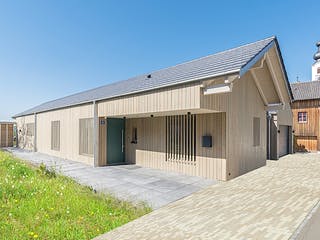 Fertighaus Alpenblick von Huber Holzbau, Satteldach-Klassiker Außenansicht 1