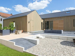 Fertighaus Alpenblick von Huber Holzbau, Satteldach-Klassiker Außenansicht 5