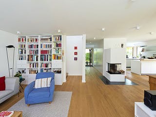 Fertighaus Gartenblick von Huber Holzbau, Cubushaus Innenansicht 1