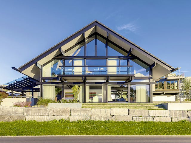 Fertighaus HUF Haus ART 5 Beispiel 5 von HUF HAUS, Fachwerk Außenansicht 1