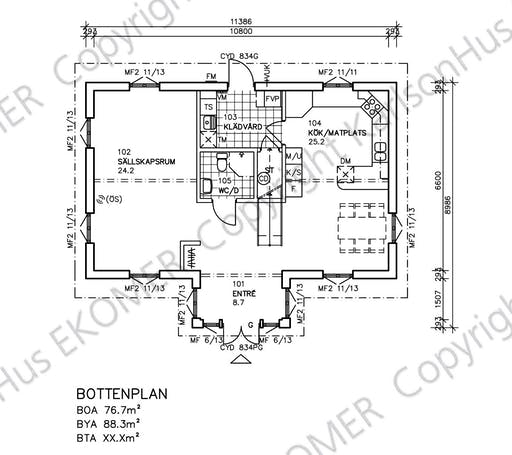 Hunnebo Floorplan 1