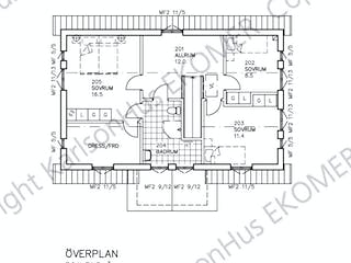 Fertighaus Hunnebo (inacitve) von Generalbau GS Schwedenhaus Schlüsselfertig ab 273732€, Satteldach-Klassiker Grundriss 2