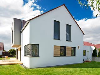 Fertighaus Aspenbusch von Hunoldhaus, Satteldach-Klassiker Außenansicht 2