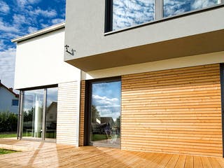 Fertighaus Aspenbusch von Hunoldhaus, Satteldach-Klassiker Außenansicht 4