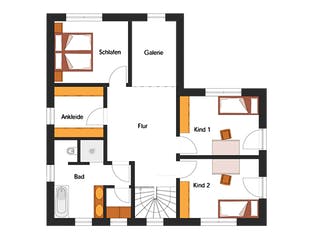 Fertighaus Brandesbachtal von Hunoldhaus, Stadtvilla Grundriss 2