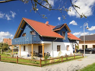 Fertighaus Hainich von Hunoldhaus, Satteldach-Klassiker Außenansicht 1
