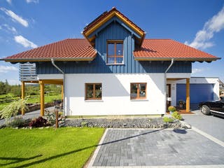 Fertighaus Hainich von Hunoldhaus, Satteldach-Klassiker Außenansicht 4