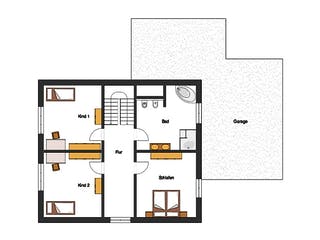 Fertighaus Hainich von Hunoldhaus, Satteldach-Klassiker Grundriss 2