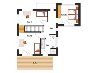 Fertighaus Klosterholz von Hunoldhaus, Cubushaus Grundriss 2