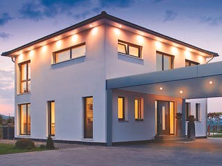 Fertighaus Raufenschlag von Hunoldhaus, Stadtvilla Außenansicht 4