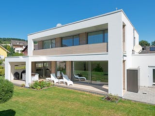 Fertighaus Schüsslergrund von Hunoldhaus, Cubushaus Außenansicht 1