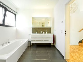 Fertighaus Wurzelbergfarmde von Hunoldhaus, Pultdachhaus Innenansicht 4