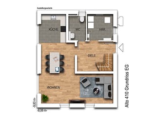 Massivhaus Alto 410 von Heinz von Heiden Schlüsselfertig ab 263939€, Satteldach-Klassiker Grundriss 1