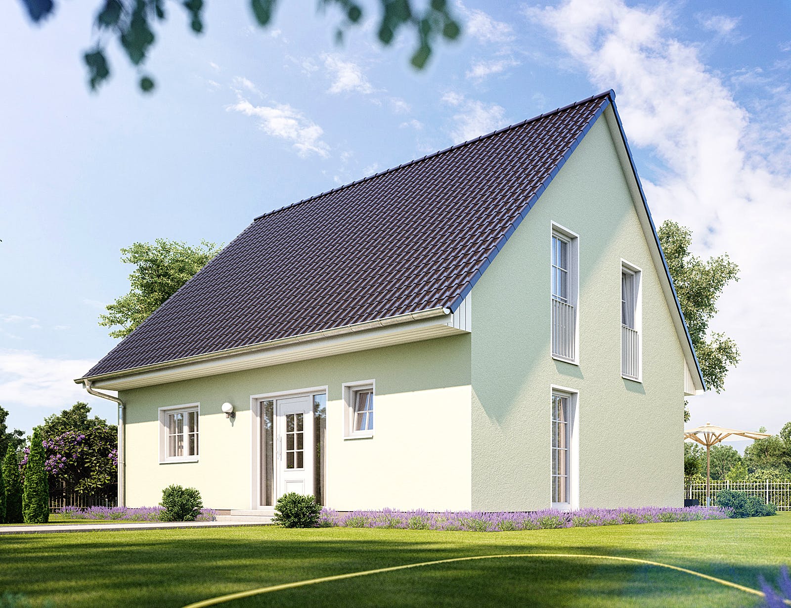 Massivhaus Alto 510 von Heinz von Heiden Schlüsselfertig ab 280025€, Satteldach-Klassiker Außenansicht 1