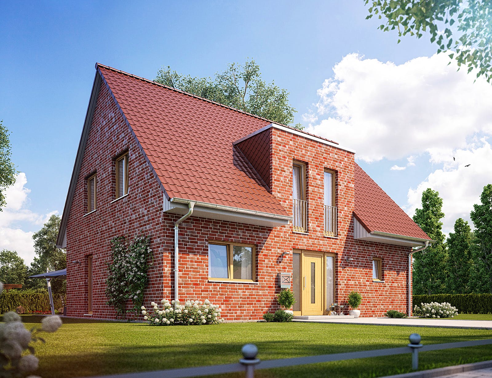 Massivhaus Alto 520 von Heinz von Heiden Schlüsselfertig ab 288565€, Satteldach-Klassiker Außenansicht 1