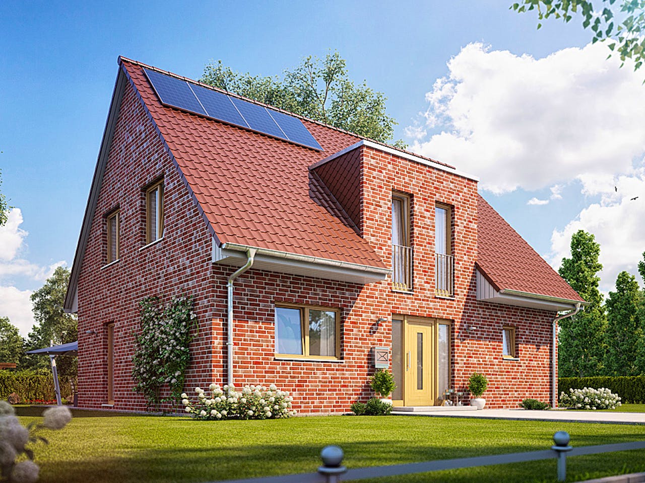 Massivhaus Alto 520 von Heinz von Heiden Zentrale Schlüsselfertig ab 294287.7€, Satteldach-Klassiker Außenansicht 1