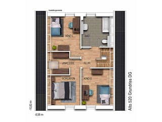 Massivhaus Alto 520 von Heinz von Heiden Zentrale Schlüsselfertig ab 294287.7€, Satteldach-Klassiker Grundriss 2