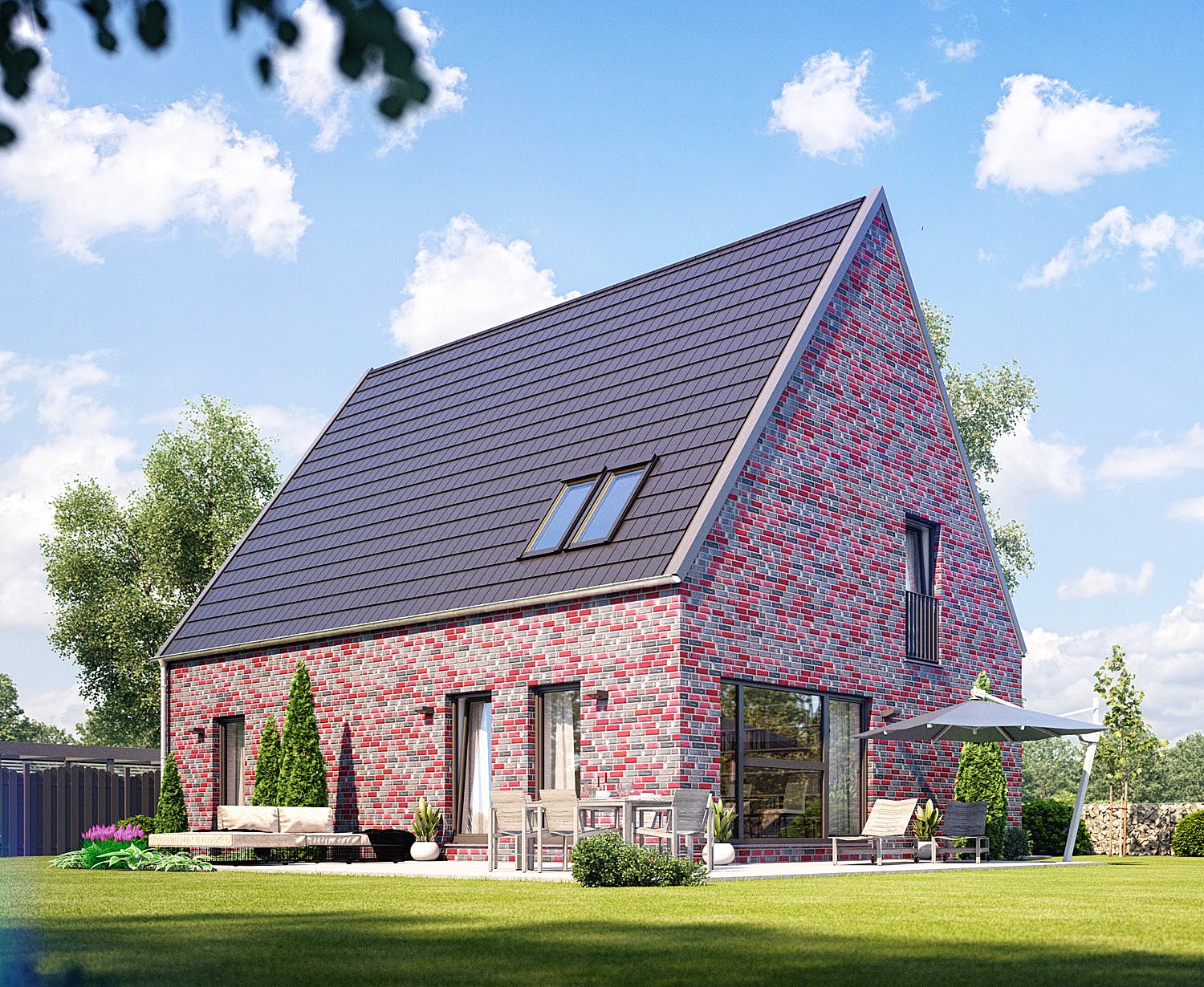 Massivhaus Alto 530 von Heinz von Heiden Schlüsselfertig ab 294191€, Satteldach-Klassiker Außenansicht 1
