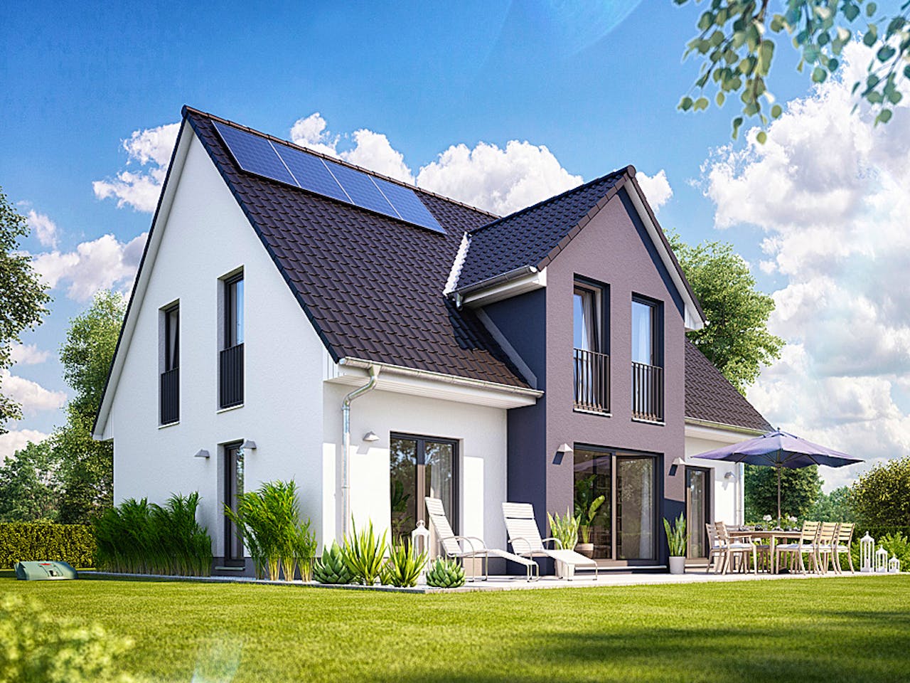 Massivhaus Alto 610 von Heinz von Heiden Zentrale Schlüsselfertig ab 297757.5€, Satteldach-Klassiker Außenansicht 1