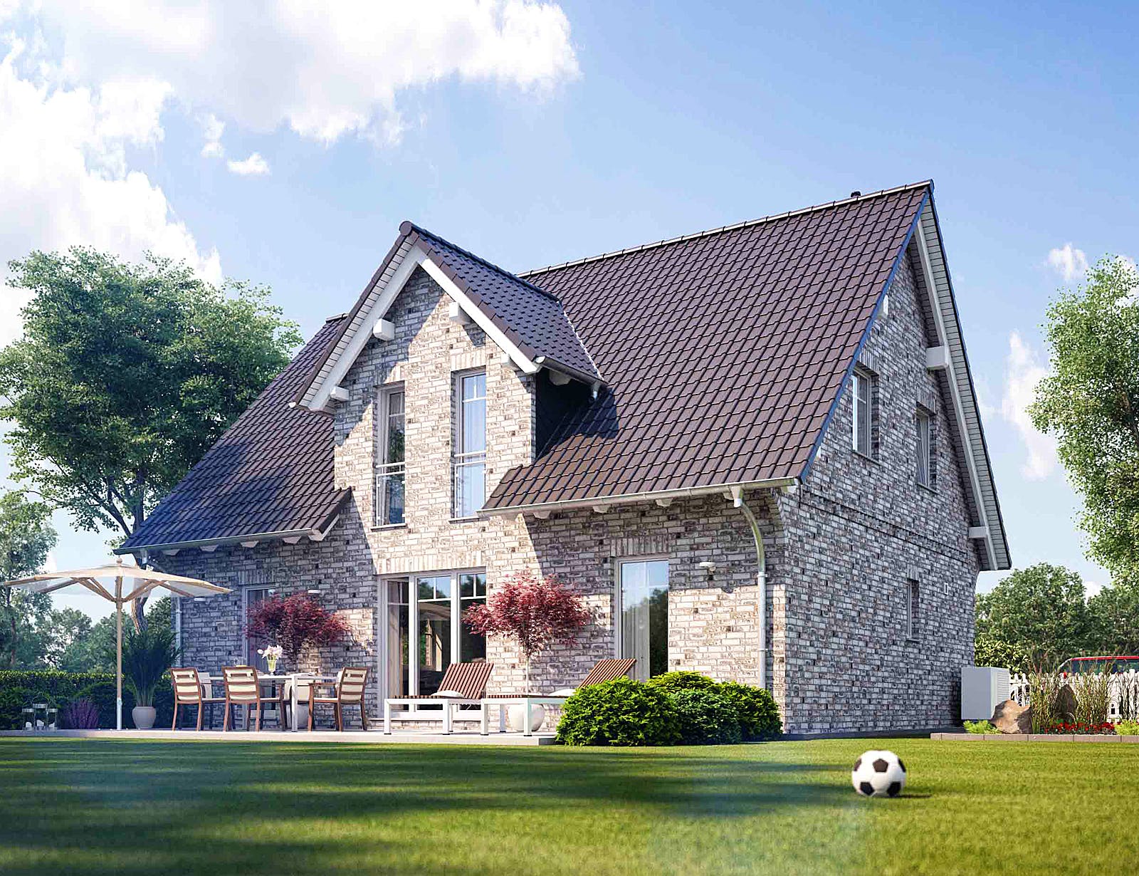 Massivhaus Alto 630 von Heinz von Heiden Schlüsselfertig ab 304931€, Satteldach-Klassiker Außenansicht 1