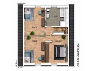 Massivhaus Alto 630 von Heinz von Heiden Zentrale Schlüsselfertig ab 307094.5€, Satteldach-Klassiker Grundriss 2