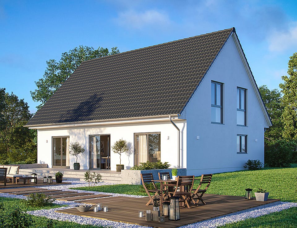 Massivhaus Alto 650 von Heinz von Heiden Schlüsselfertig ab 339106.5€, Satteldach-Klassiker Außenansicht 1