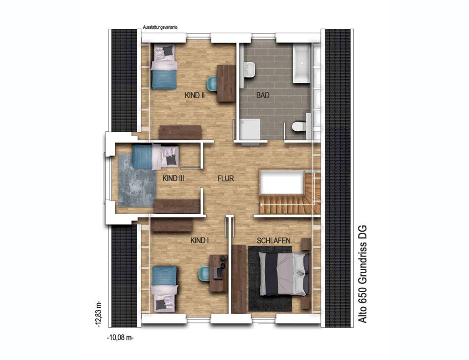 Massivhaus Alto 650 von Heinz von Heiden Schlüsselfertig ab 339106.5€, Satteldach-Klassiker Grundriss 2