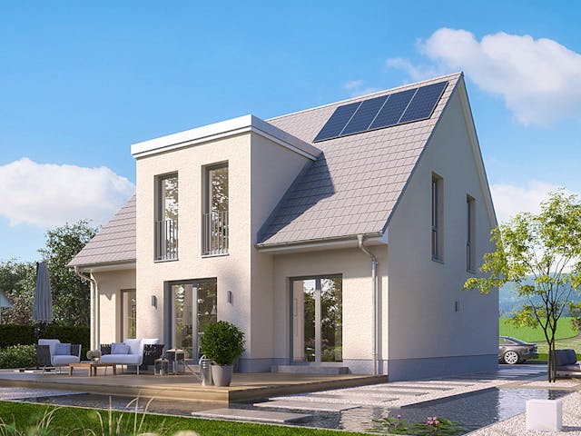 Massivhaus Alto 710 von Heinz von Heiden Zentrale Schlüsselfertig ab 347321€, Satteldach-Klassiker Außenansicht 1 Massivhaus Alto 710 von Heinz von Heiden Zentrale Schlüsselfertig ab 347321€, Satteldach-Klassiker Außenansicht 1