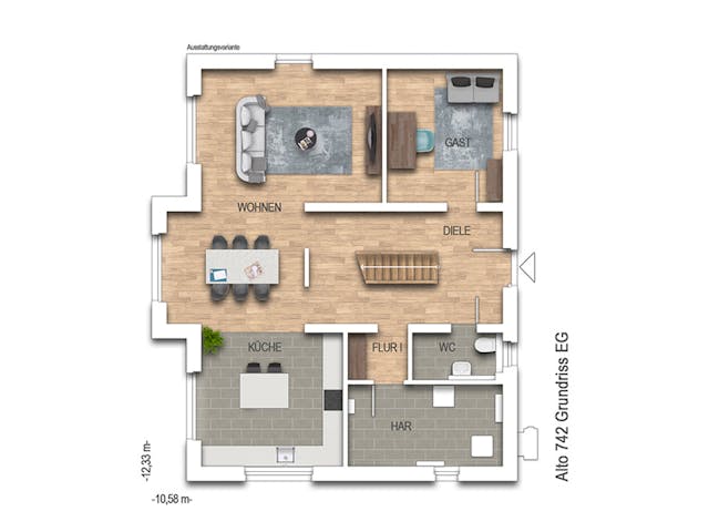 Massivhaus Alto 742 von Heinz von Heiden Zentrale Schlüsselfertig ab 373543€, Satteldach-Klassiker Grundriss 1 Massivhaus Alto 742 von Heinz von Heiden Zentrale Schlüsselfertig ab 373543€, Satteldach-Klassiker Grundriss 1