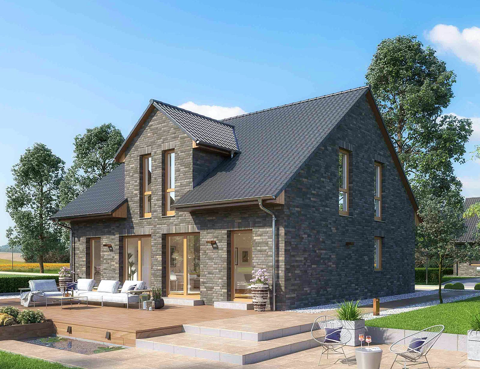 Massivhaus Alto F10 von Heinz von Heiden Schlüsselfertig ab 345747€, Satteldach-Klassiker Außenansicht 1