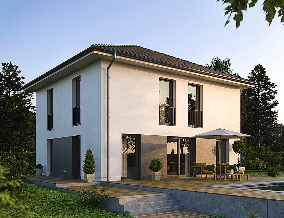 Massivhaus Arcus 130 von Heinz von Heiden Schlüsselfertig ab 305471.625€, Stadtvilla Außenansicht 1