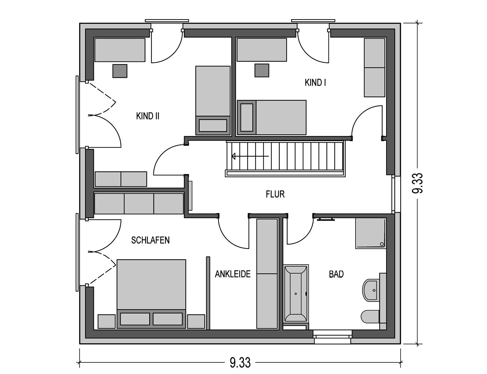 Massivhaus Arcus 130 von Heinz von Heiden Schlüsselfertig ab 305471.625€, Stadtvilla Grundriss 2