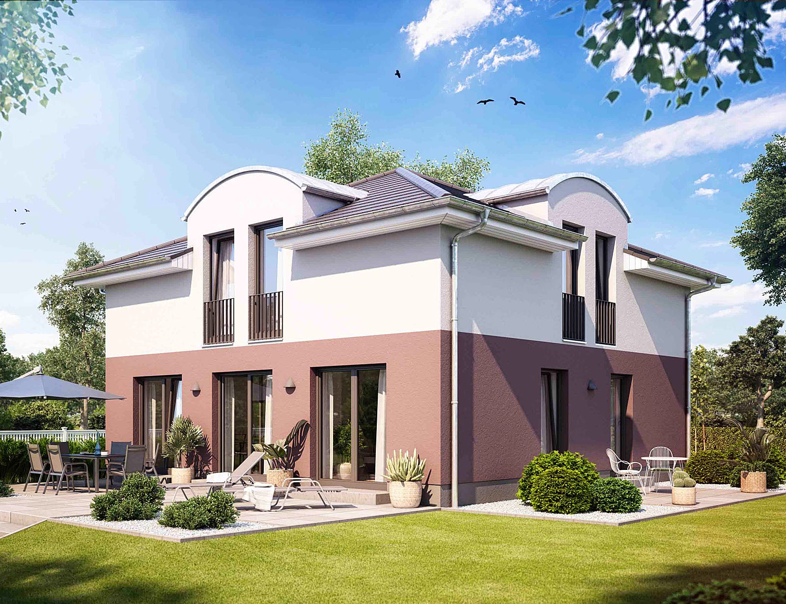 Massivhaus Arcus 160 von Heinz von Heiden Schlüsselfertig ab 369343€, Stadtvilla Außenansicht 1