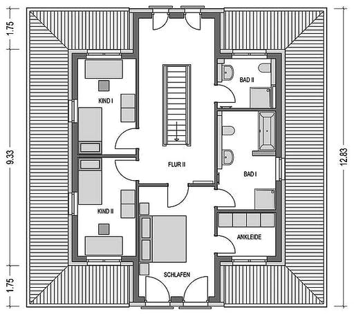 Massivhaus Arcus 180 von Heinz von Heiden Schlüsselfertig ab 450632.125€, Stadtvilla Grundriss 2