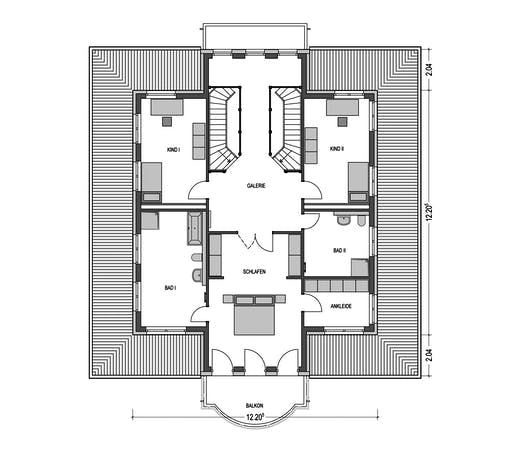 Massivhaus Arcus 300 von Heinz von Heiden Schlüsselfertig ab 687911.625€, Stadtvilla Grundriss 2