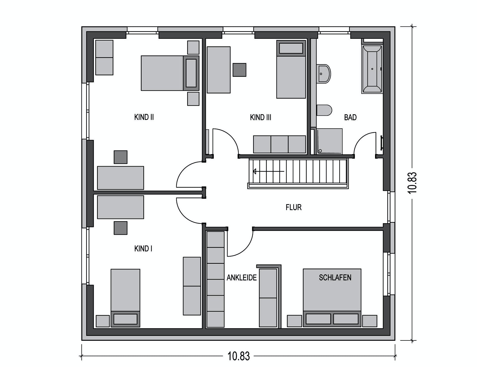 Massivhaus Arcus B10 von Heinz von Heiden Schlüsselfertig ab 354474.75€, Stadtvilla Grundriss 2