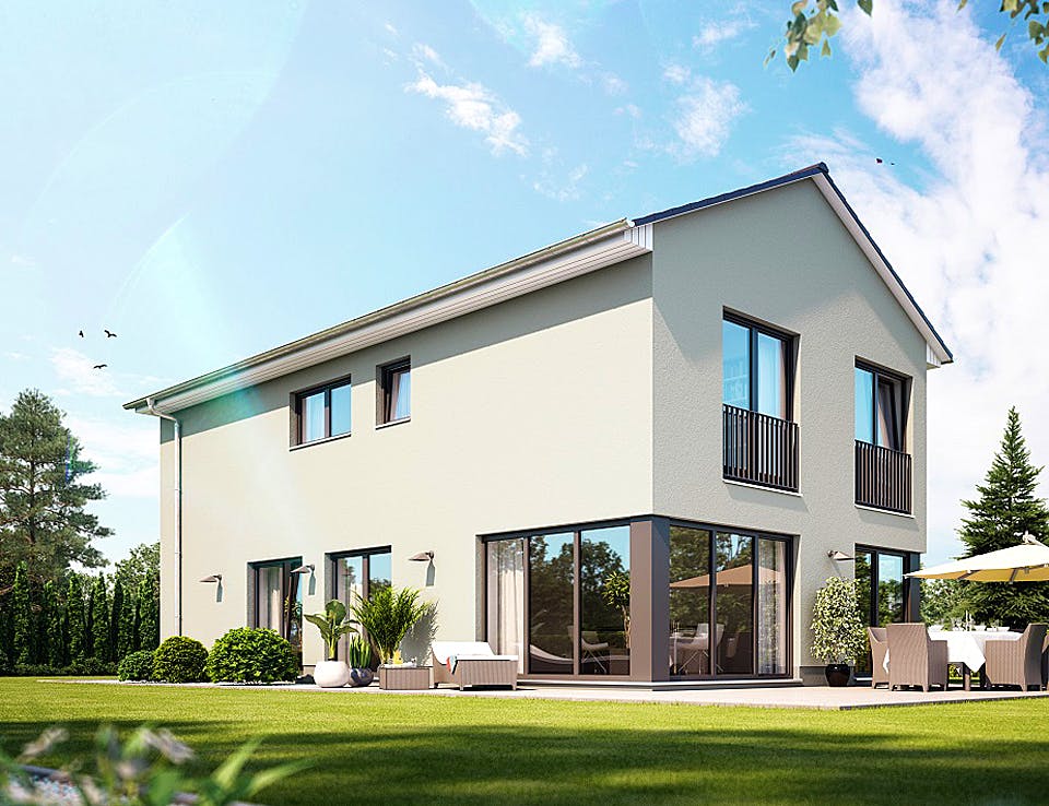 Massivhaus Calvus 260 von Heinz von Heiden Schlüsselfertig ab 330813€, Satteldach-Klassiker Außenansicht 1