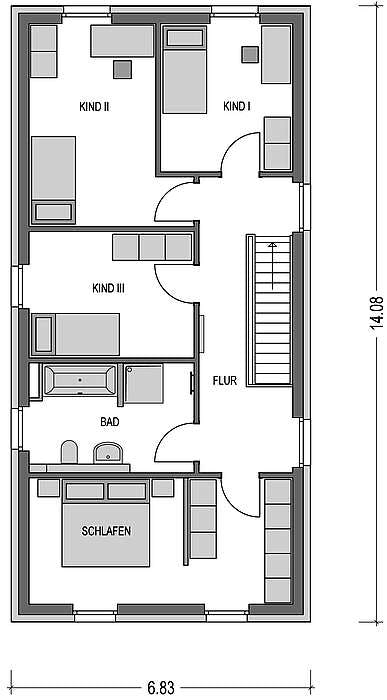 Massivhaus Calvus 260 von Heinz von Heiden Schlüsselfertig ab 330813€, Satteldach-Klassiker Grundriss 2