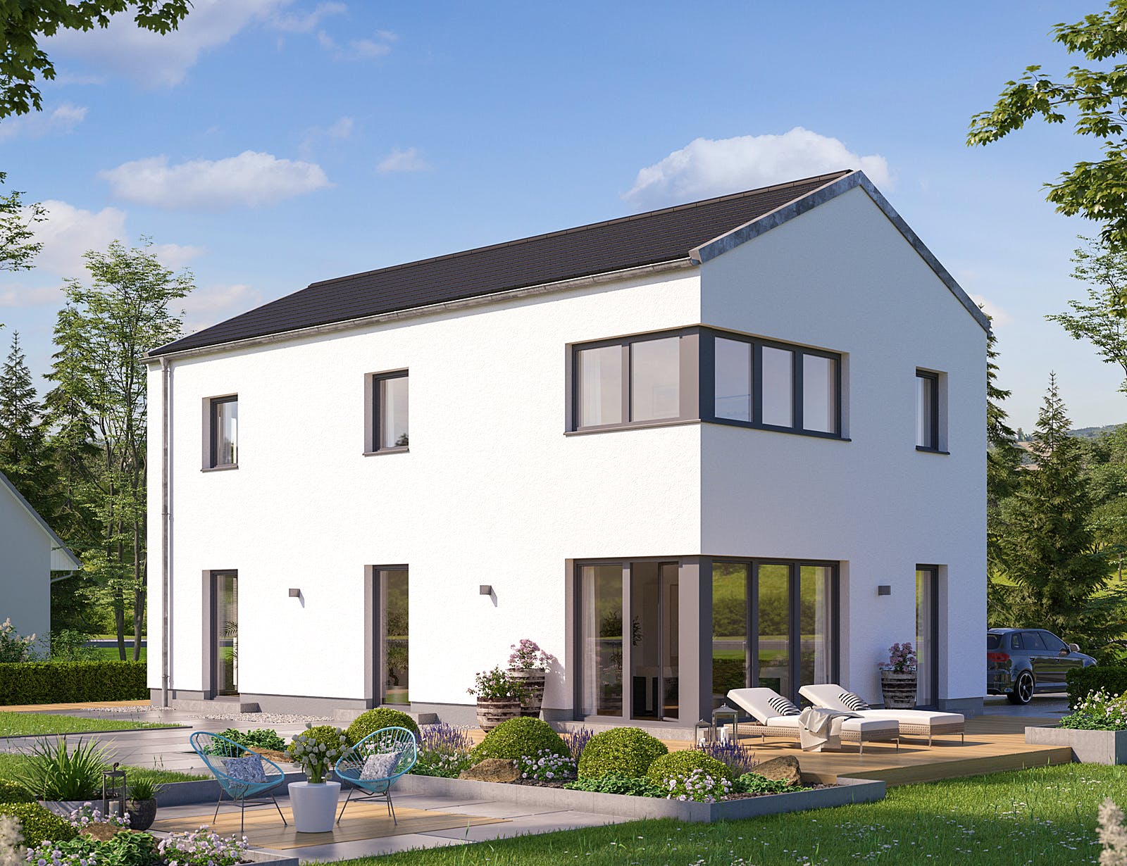 Massivhaus Calvus 360 von Heinz von Heiden Schlüsselfertig ab 323631.375€, Satteldach-Klassiker Außenansicht 1