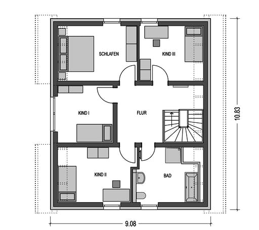 Massivhaus Calvus 620 von Heinz von Heiden Schlüsselfertig ab 301238.125€, Satteldach-Klassiker Grundriss 2