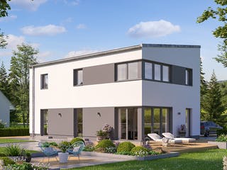 Massivhaus Cirro 360 von Heinz von Heiden Schlüsselfertig ab 339576€, Pultdachhaus Außenansicht 1