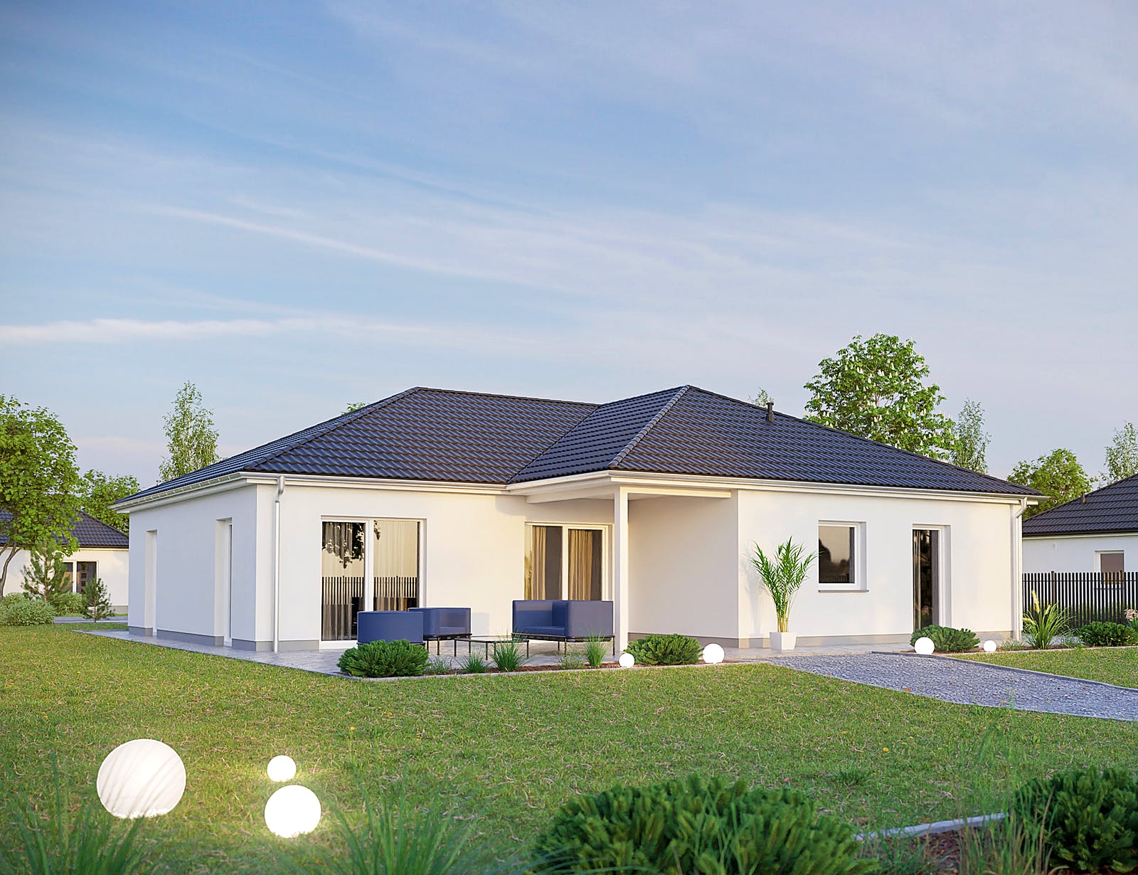 Massivhaus Cumulus 770 von Heinz von Heiden Schlüsselfertig ab 285012.875€, Bungalow Außenansicht 1