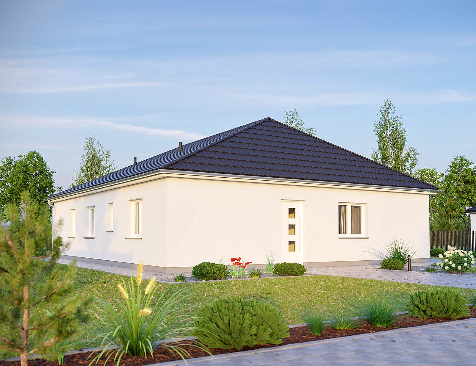 Massivhaus Cumulus 960 von Heinz von Heiden Schlüsselfertig ab 269412.875€, Bungalow Außenansicht 1